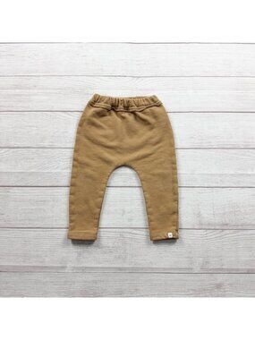 Oh Baby! Camel Brown Baby Pants Elastic Waistband Back Pockets Size 6-12 Months